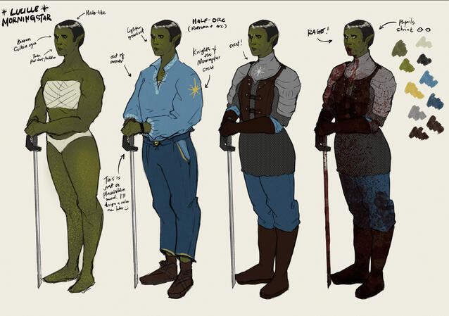 lucy lyonhound reference sheet - original character